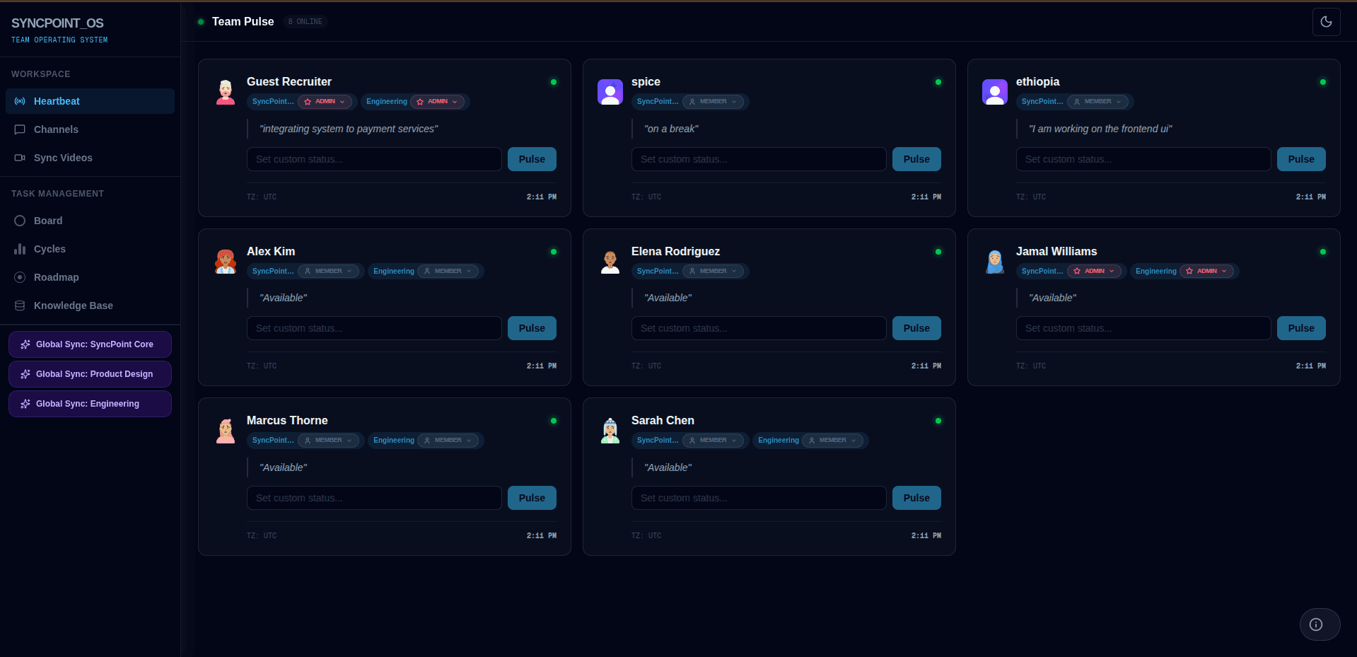 1. The Command Center (Team Dashboard) - view 2